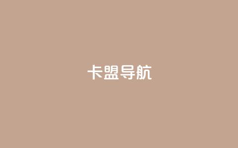 卡盟导航 - 重写后的标题：全新卡盟导航	，助力您快速准确导航~  第1张
