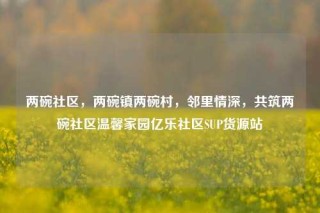 两碗社区，两碗镇两碗村，邻里情深，共筑两碗社区温馨家园亿乐社区SUP货源站