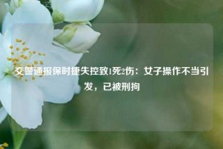 交警通报保时捷失控致1死2伤：女子操作不当引发，已被刑拘